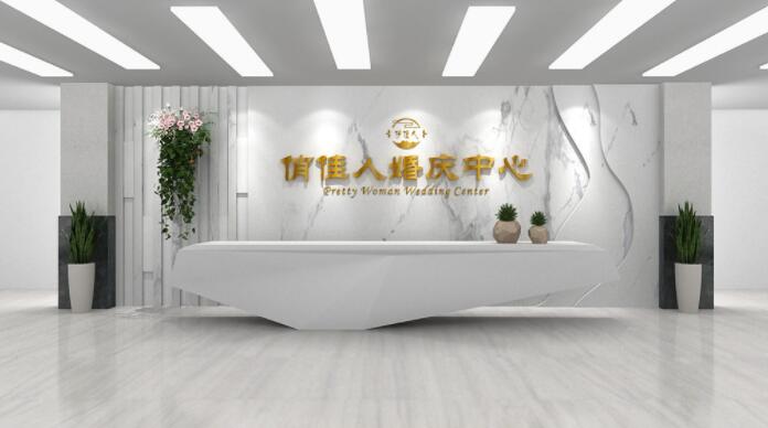 公司前臺背景墻設計圖片(圖4) 時尚簡約大理石酒店婚慶前臺背景墻設計